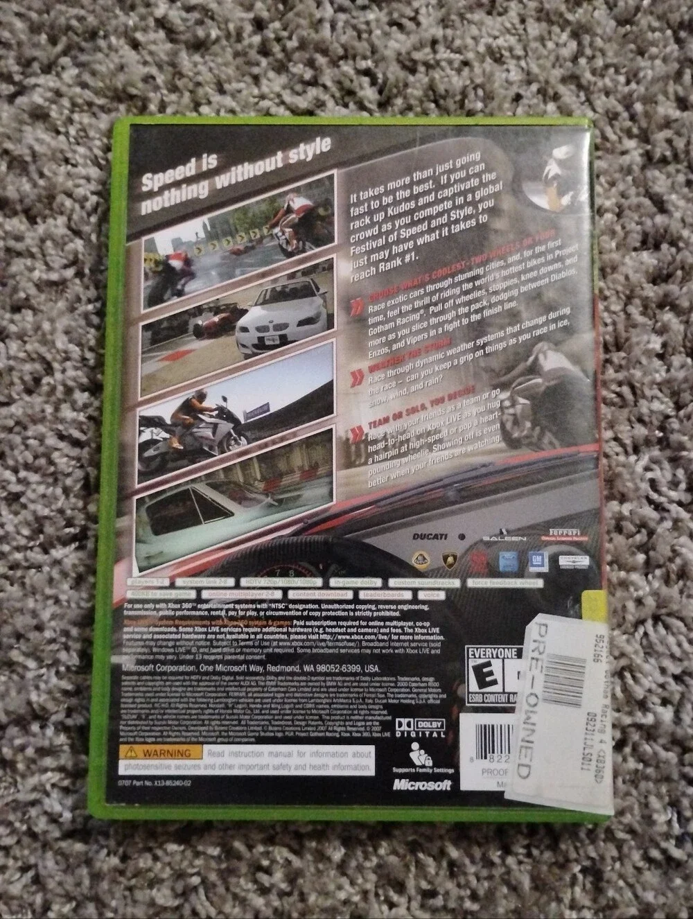 Project Gotham Racing 4 (PGR4) - Xbox 360 (Complete CIB w/ Manual)